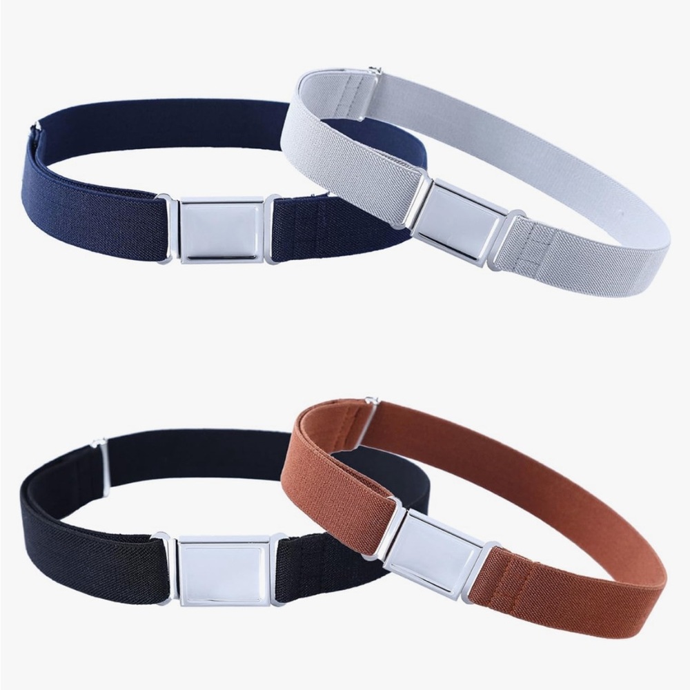4 Pack - Kids Boys Adjustable Magnetic Belt